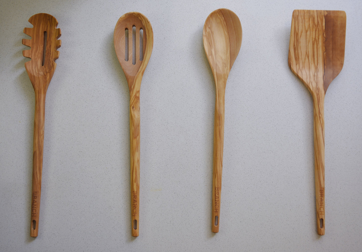 Olive Wood 4-Piece Essentials Set